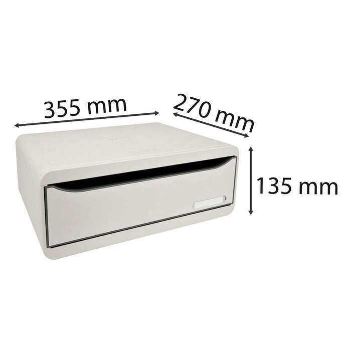 Exacompta Drawer Unit Plastic Light Grey