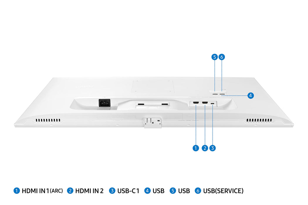 Samsung M70B 32 Inch 3840 x 2160 Pixels 4K Ultra HD HDR10 HDMI USB-C USB Hub White Smart Monitor