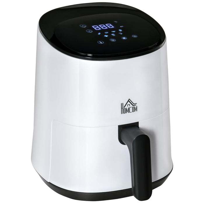 HOMCOM Air Fryer 2.5 L 1300 W Steel, Plastic White, Black