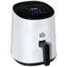 HOMCOM Air Fryer 2.5 L 1300 W Steel, Plastic White, Black