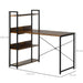 HOMCOM Desk with Shelves Black 700 x 1,200 mm