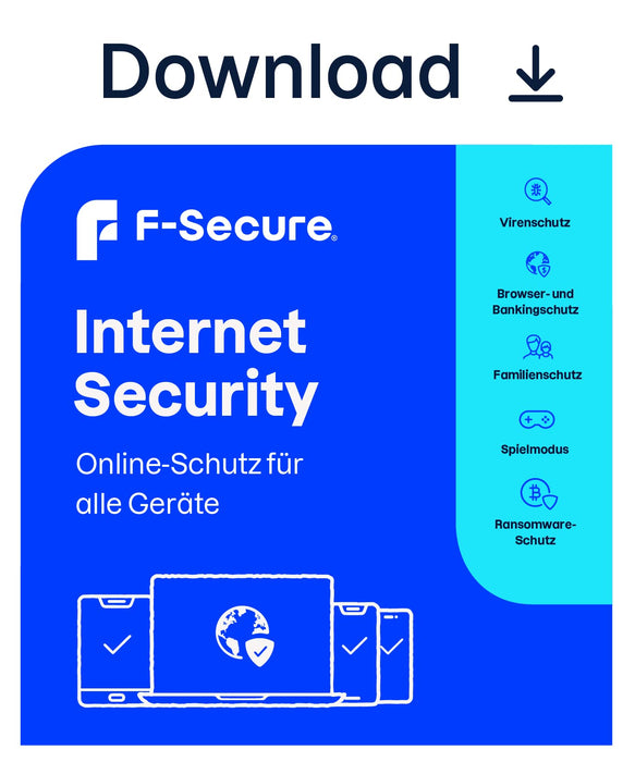 F-Secure Internet Security - Subscription licence (1 year) - 7 devices - ESD - Win