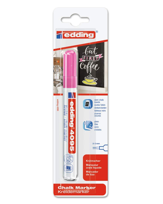 edding 4095 Chalk Marker Medium Round Neon Pink