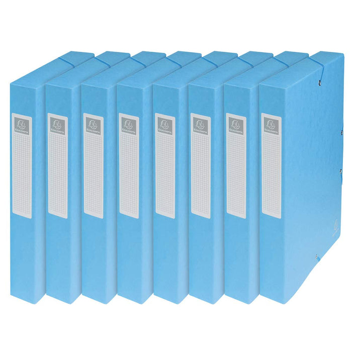 Exacompta Filing Box 50406E A4 Turquoise Glossy Card 25 x 33 cm Pack of 8