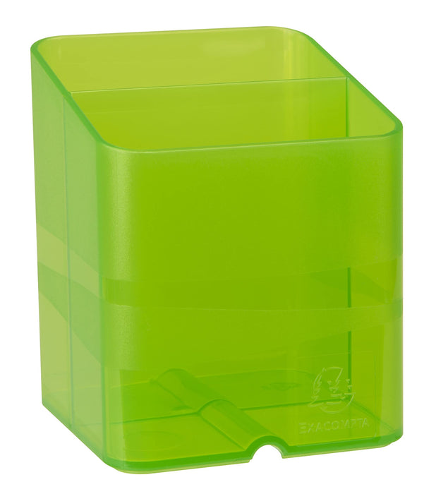 Exacompta Chromaline Pen Box Plastic Anise Green 7.4 x 7.4 x 9.3 cm