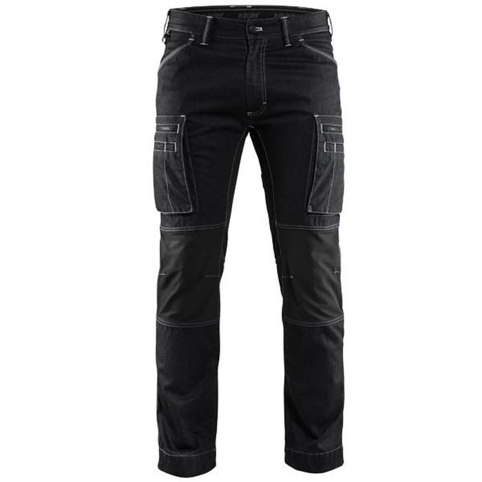 BLÅKLÄDER Trousers 14591142 Cottone, PA (Polyamide) Black Size 36R