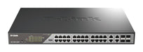 D-Link DSS 200G-28MPP - Switch - Managed - 24 x 10/100/1000 (PoE) + 4 x combo SFP - rack-mountable - PoE (518 W)