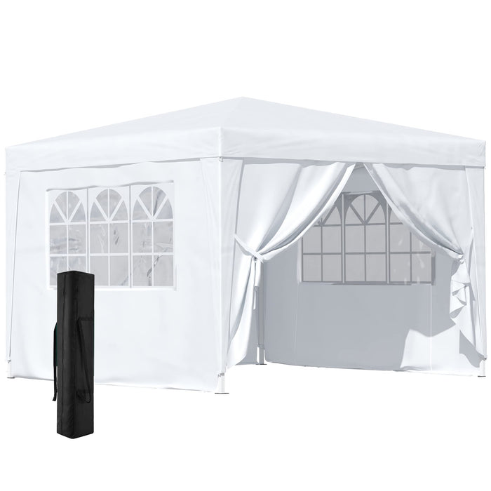 OutSunny Pop Up Gazebo Outdoors Water proof White 3000 x 3000 mm