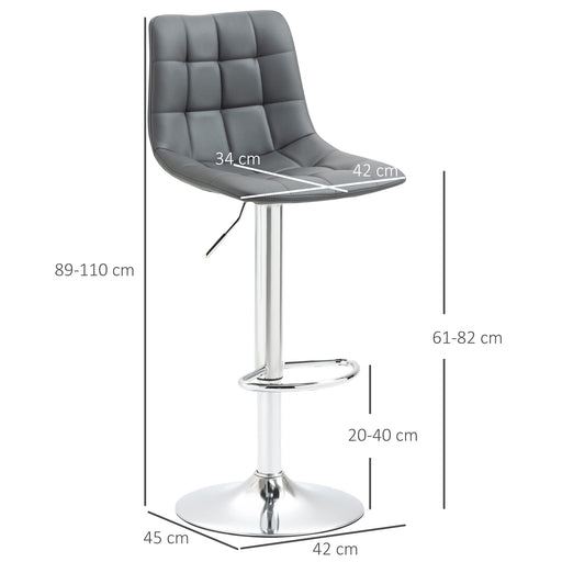 HOMCOM Bar Stool 835-743V70GY Grey