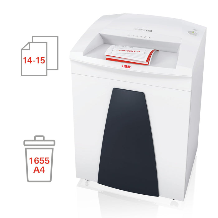 HSM Shredder B35 1.9X15 230V/50HZ GB Securio B35 1.9 x 15mm Security Level P5