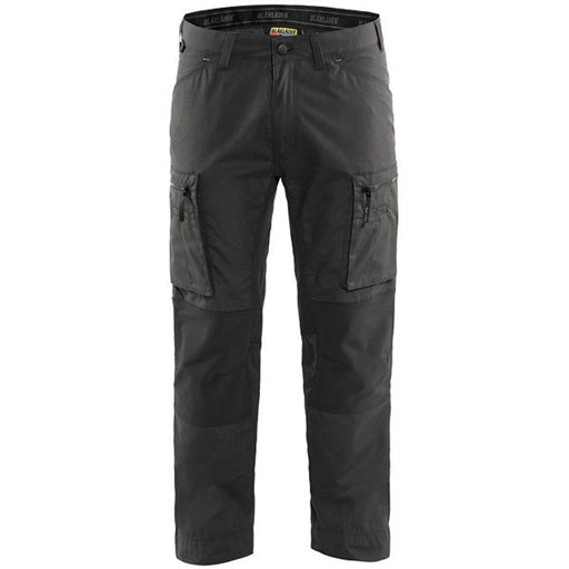 BLÅKLÄDER Trousers 14591845 Cotton, PL (Polyester) Grey, Black Size 38R