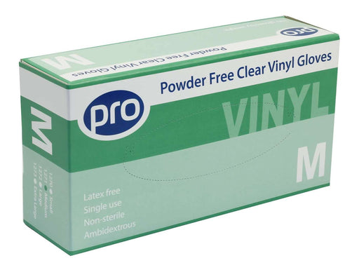 ValueX Vinyl Gloves Medium Powder Free Clear (Pack 100) VGY100MC