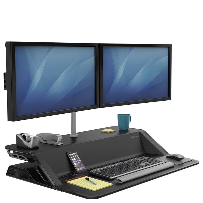 Fellowes Sit-Stand Workstation Lotus 7901 Black