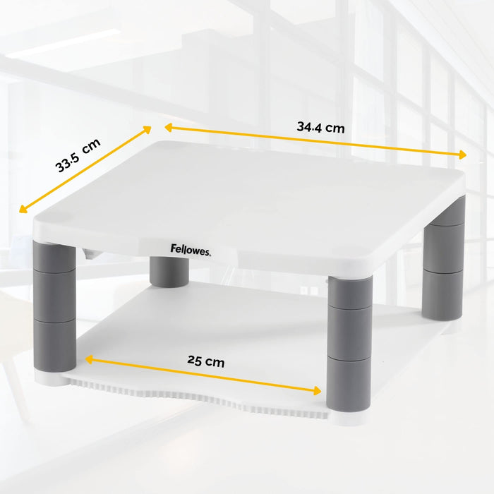 Fellowes Monitor Riser 336 x 342 x 16.82 mm Platinum, Graphite