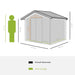 OutSunny Garden Shed 1.3 x 2.13 x 1.85 m Dark Grey