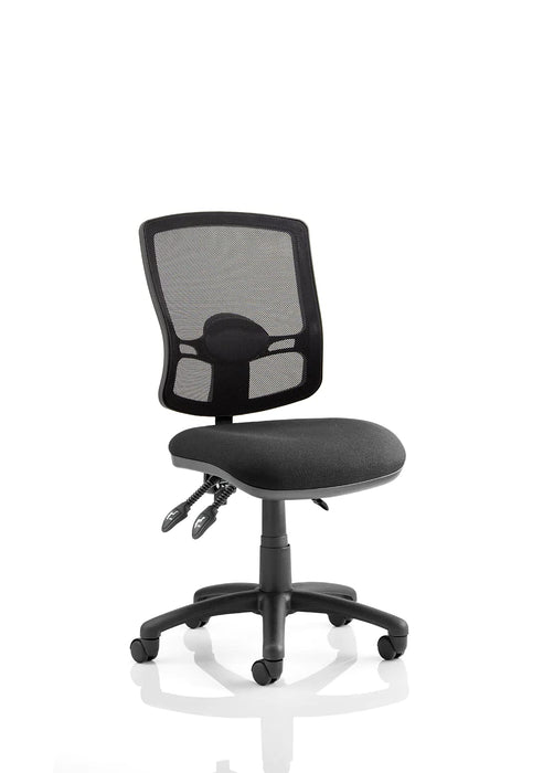 Eclipse Plus III Deluxe Medium Mesh Back Task Operator Office Chair Black Seat Without Arms - KC0398