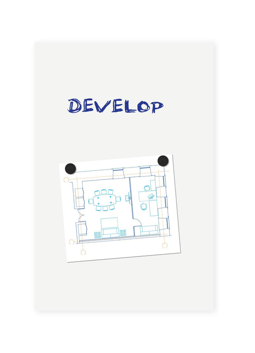 Legamaster Wall Mountable Magnetic Whiteboard Lacquered Steel Board-Up 50 x 75 (W x H) cm