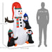 HOMCOM Christmas Snowman and Penguins Inflatable Multicolour 70 x 180 cm