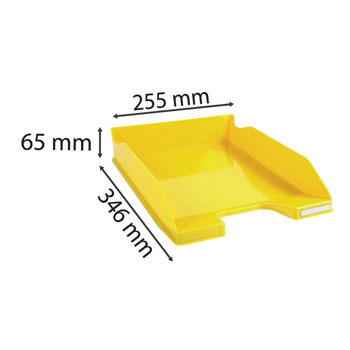 Exacompta Letter Tray Combo Midi Glossy Yellow Pack of 6