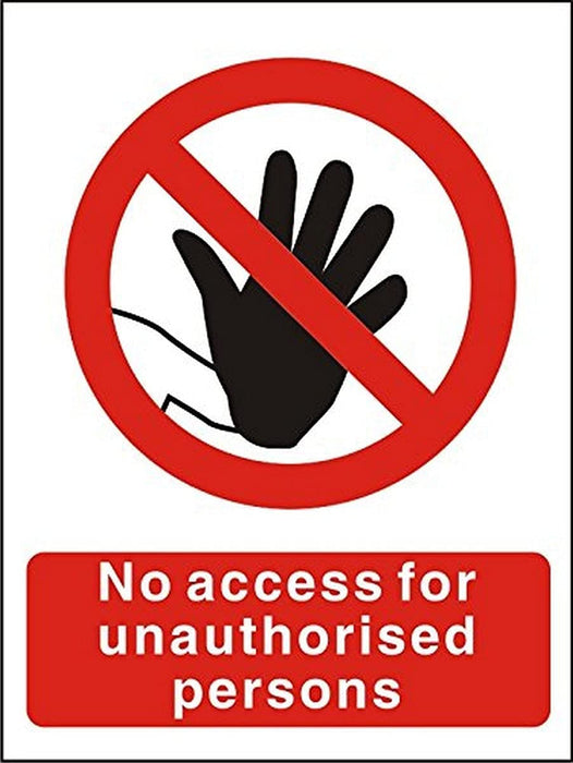 Prohibition Sign No Access Vinyl 30 x 20 cm