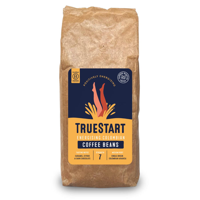 TrueStart Energising Colombian Coffee Beans Bags Medium 1 kg