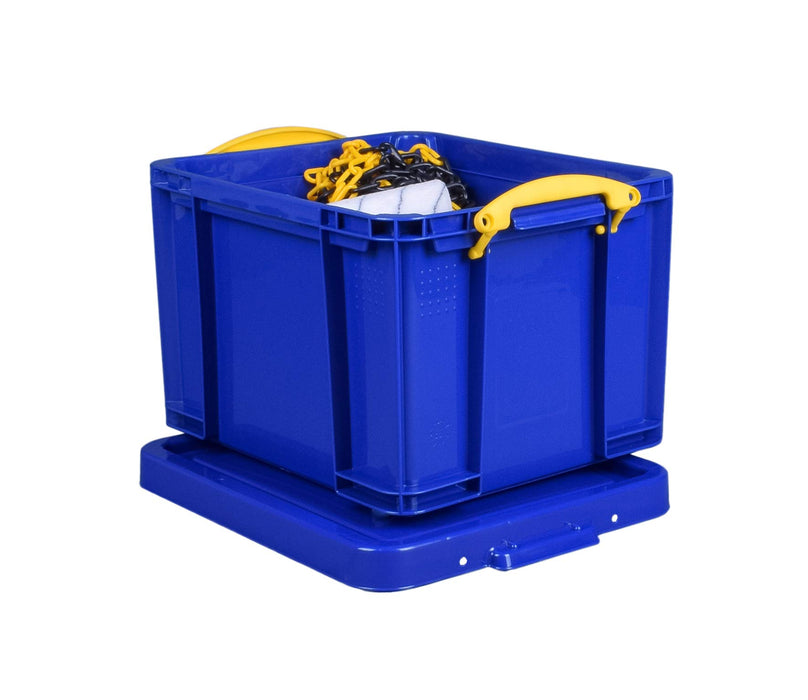 Really Useful Box Plastic Storage 35 Litre Blue 480 x 390 x 310 mm