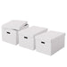 Esselte Home Storage Box 628286 Large 100% Recycled Cardboard White 355 x 510 x 305 mm Pack of 3