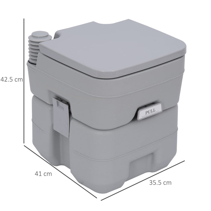 OutSunny Portable Toilet Grey 410 x 425 mm