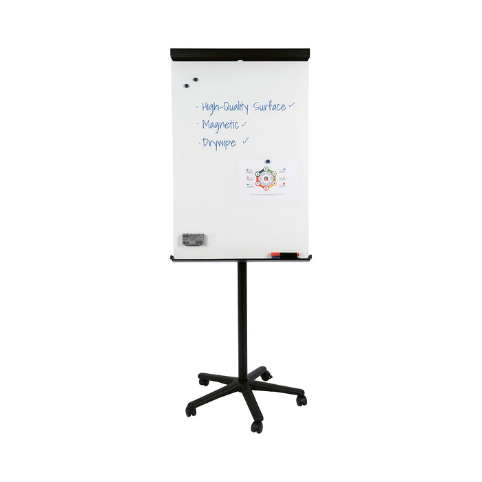 Bi-Office Mobile Easel Steel 75 (W) x 200 (H) cm Black