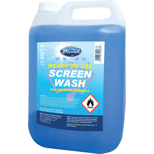 Decosol Screen Wash Anti-freeze Blue 5L Bottle