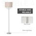 HOMCOM Floor Lamp B31-263 Silver, Cream White