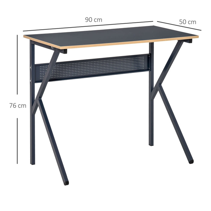 HOMCOM Desk Metal Navy Blue 500 x 760 mm