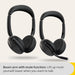 Jabra Evolve2 65 Flex MS Stereo - Headset - on-ear - Bluetooth - wireless - active noise cancelling - USB-A - black - with wireless charging pad - Certified for Microsoft Teams