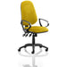 Dynamic Independent Seat & Back Task Operator Chair Loop Arms Eclipse Plus XL Senna Yellow Seat Without Headrest High Back