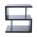 Homcom Coffee Table 2 Tier with Shelves Black 500 x 500 x 500 mm