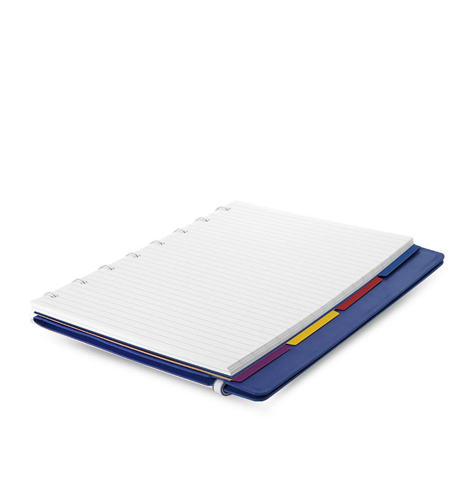 Filofax Notebook 115009 A5 Ruled Twin Wire Faux-leather Soft Cover Blue 56 Pages