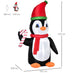 HOMCOM Christmas Penguin and Candy Cane Inflatable Multicolour