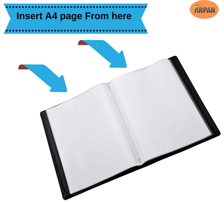 ARPAN Display Book A4 Black 24 Pockets 24 x 30 x 2.5 cm