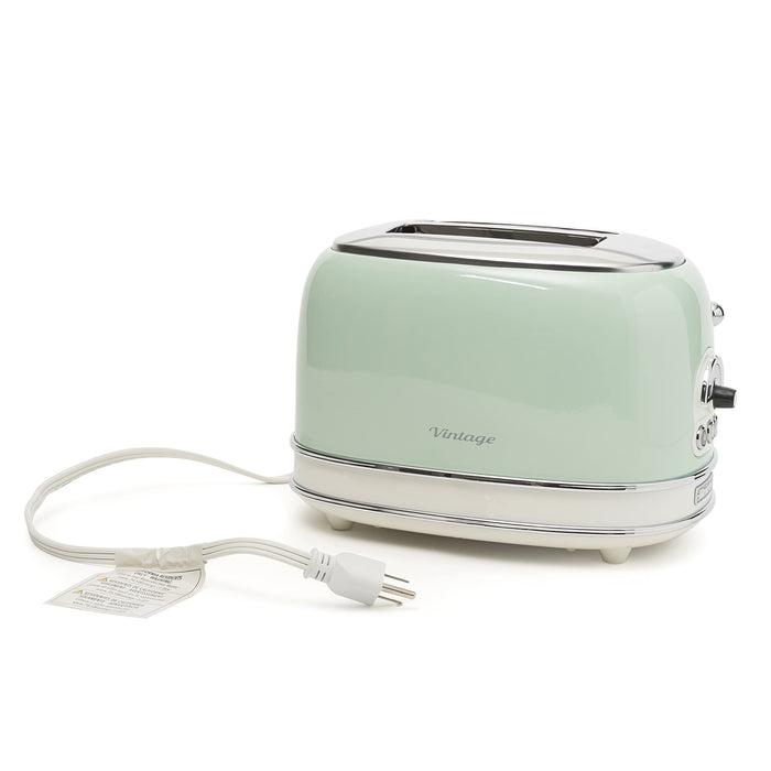 Ariete Toaster 2 Slices Stainless Steel Vintage 810W Green