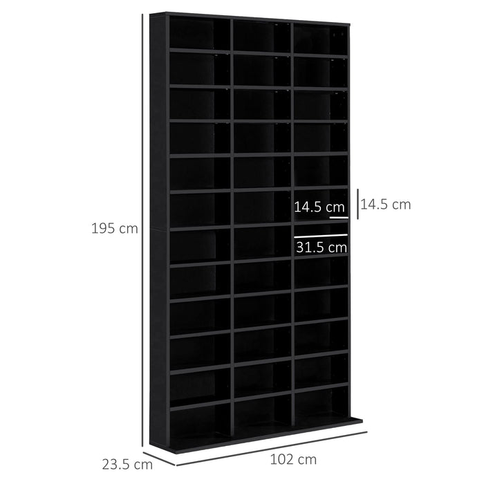 HOMCOM Shelving Unit Black for 1116 CDS Black