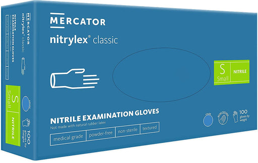 ValueX Nitrile Gloves Powder Free Blue Small (Pack 100) NGP100SBU