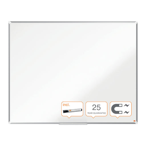 Nobo Premium Plus Whiteboard 1915147 Wall Mounted Magnetic Enamel 150 x 120 cm