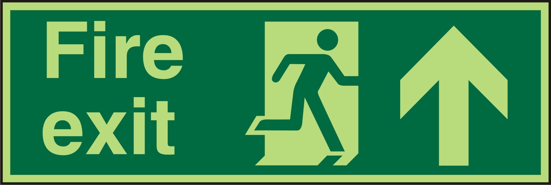 Fire Exit Sign Up Arrow Vinyl 15 x 45 cm