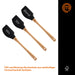 MasterChef Spatula Set Silicone, Wood Black, Light Brown, White 25 cm