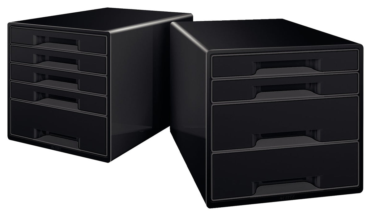 Leitz Cube Drawer Unit 5 52531095 A4 Maxi Black 28.7 x 36.3 x 27 cm