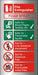 Fire Extinguisher Sign Foam Spray Aluminium 20 x 10 cm