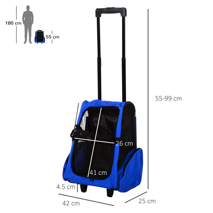 PawHut Pet Luggage Box Sapphire Blue 250 mm x 420 mm x 550 mm