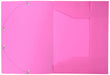 Exacompta 3 Flap Folder 55920E A4 Fuchsia Polypropylene 24 x 32 cm Pack of 30