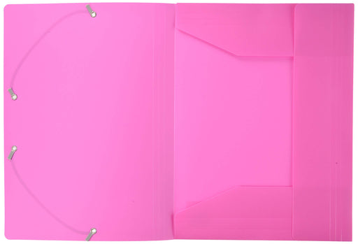 Exacompta 3 Flap Folder 55920E A4 Fuchsia Polypropylene 24 x 32 cm Pack of 30