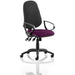 Dynamic Independent Seat & Back Task Operator Chair Loop Arms Eclipse Plus XL Black Back, Bergamot Cherry Seat Without Headrest High Back